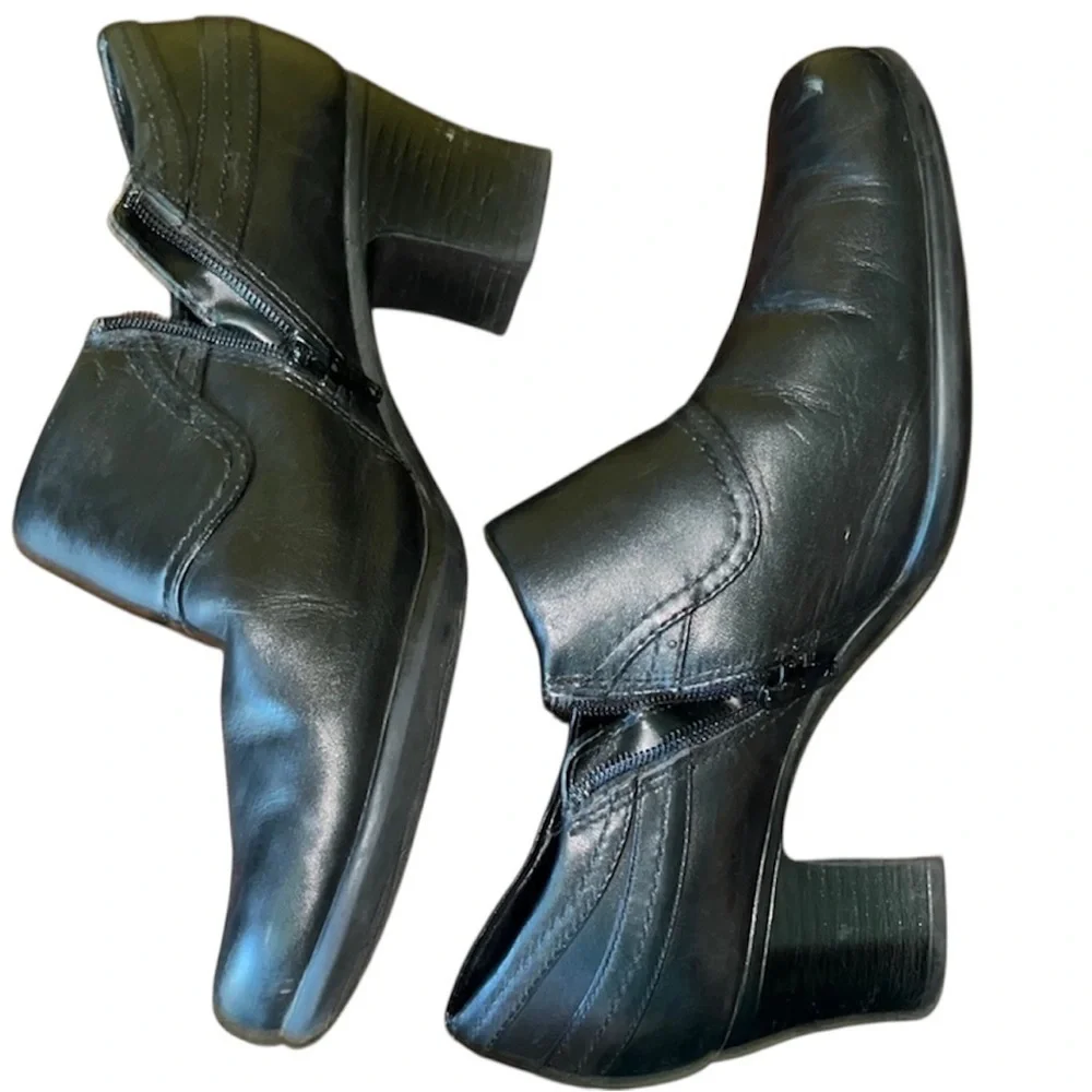 Clarks Black Leather Loafers